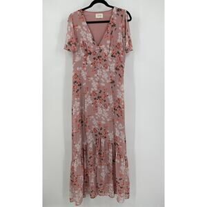 If By‎ Sea Womens Fairy Maxi Dress Size L Floral Cottagecore Boho Whimsical